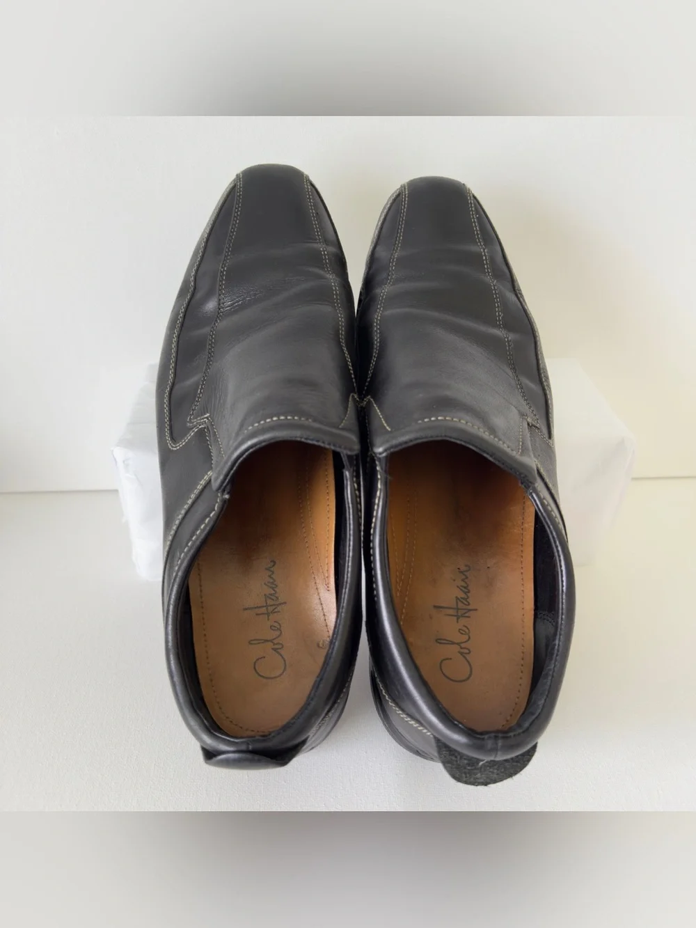 Cole Haan Air Men’s 14 M Black Leather Slip On Loafers Dress Shoes